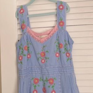Loveshackfancy embroidered Pinafore dress